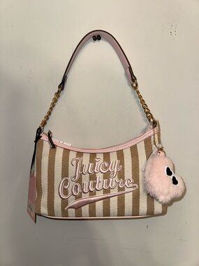 Juicy Couture Free To Be Juicy Shoulder Bag Sandstone Stripe #9